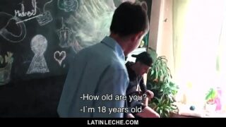 Hot Latino Twinks Bareback in Wild Threesome Action